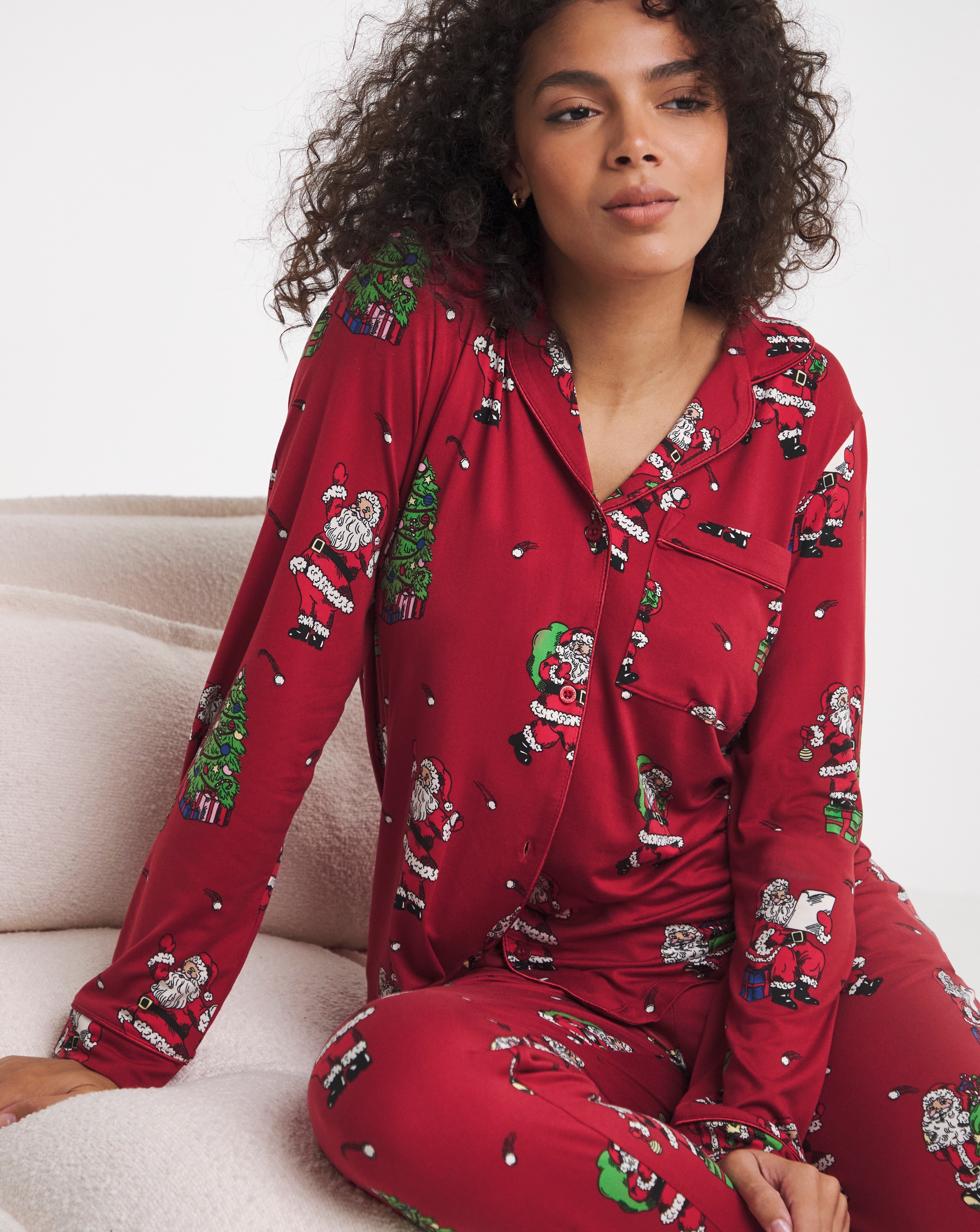 Chelsea Peers Button Up Long PJ Set