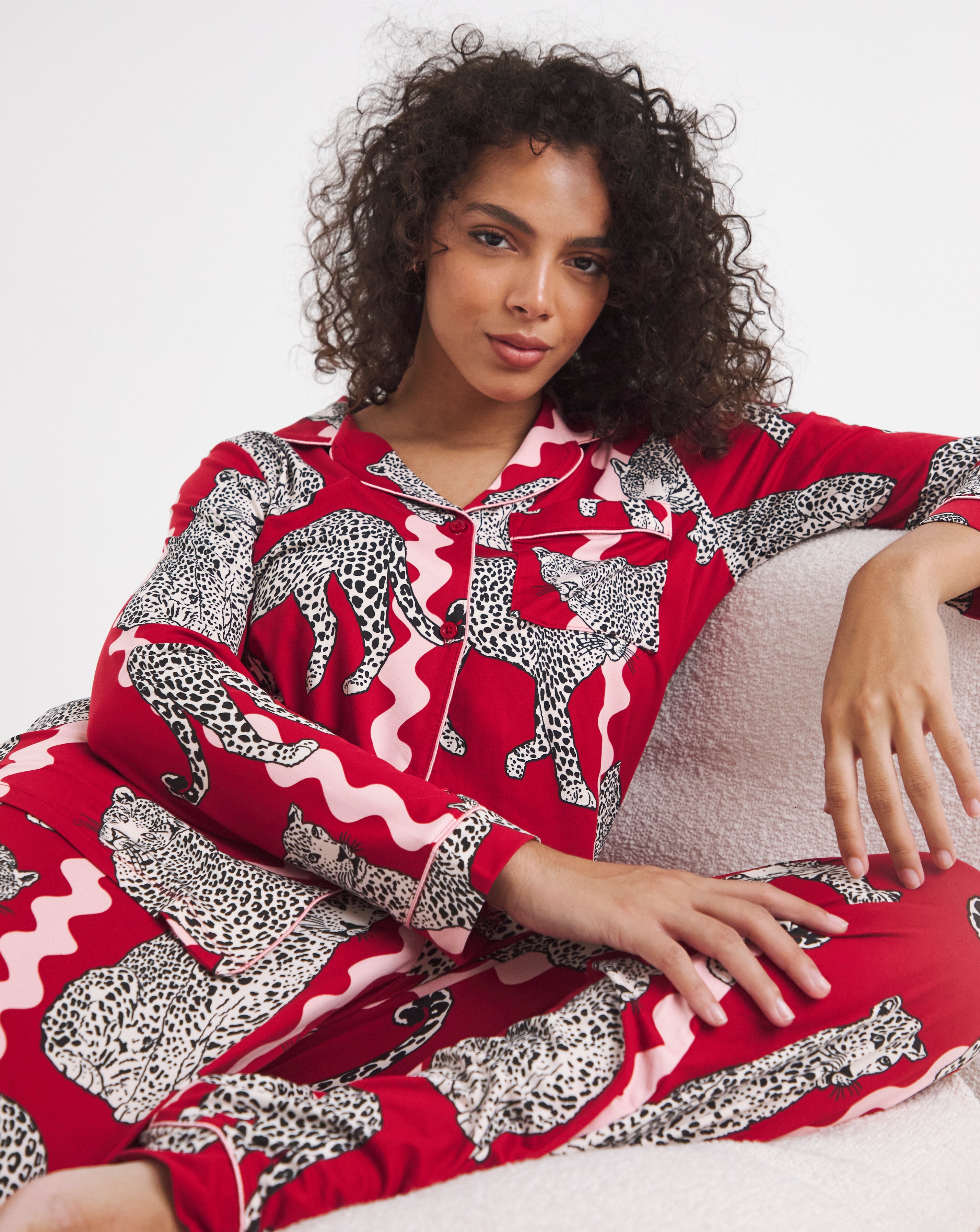 Chelsea Peers Button Up Long PJ Set