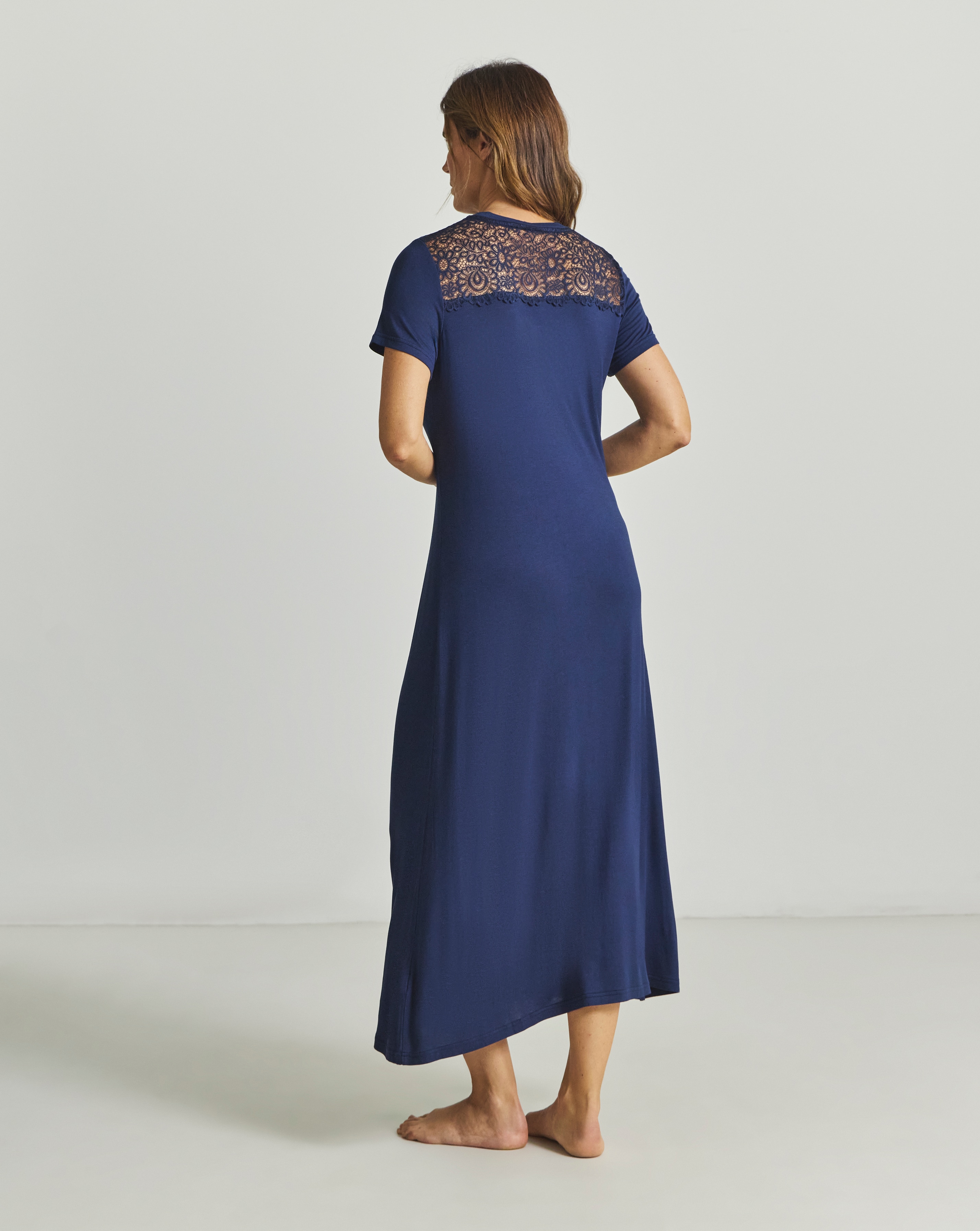 New In - Viscose Lace Maxi Nightie