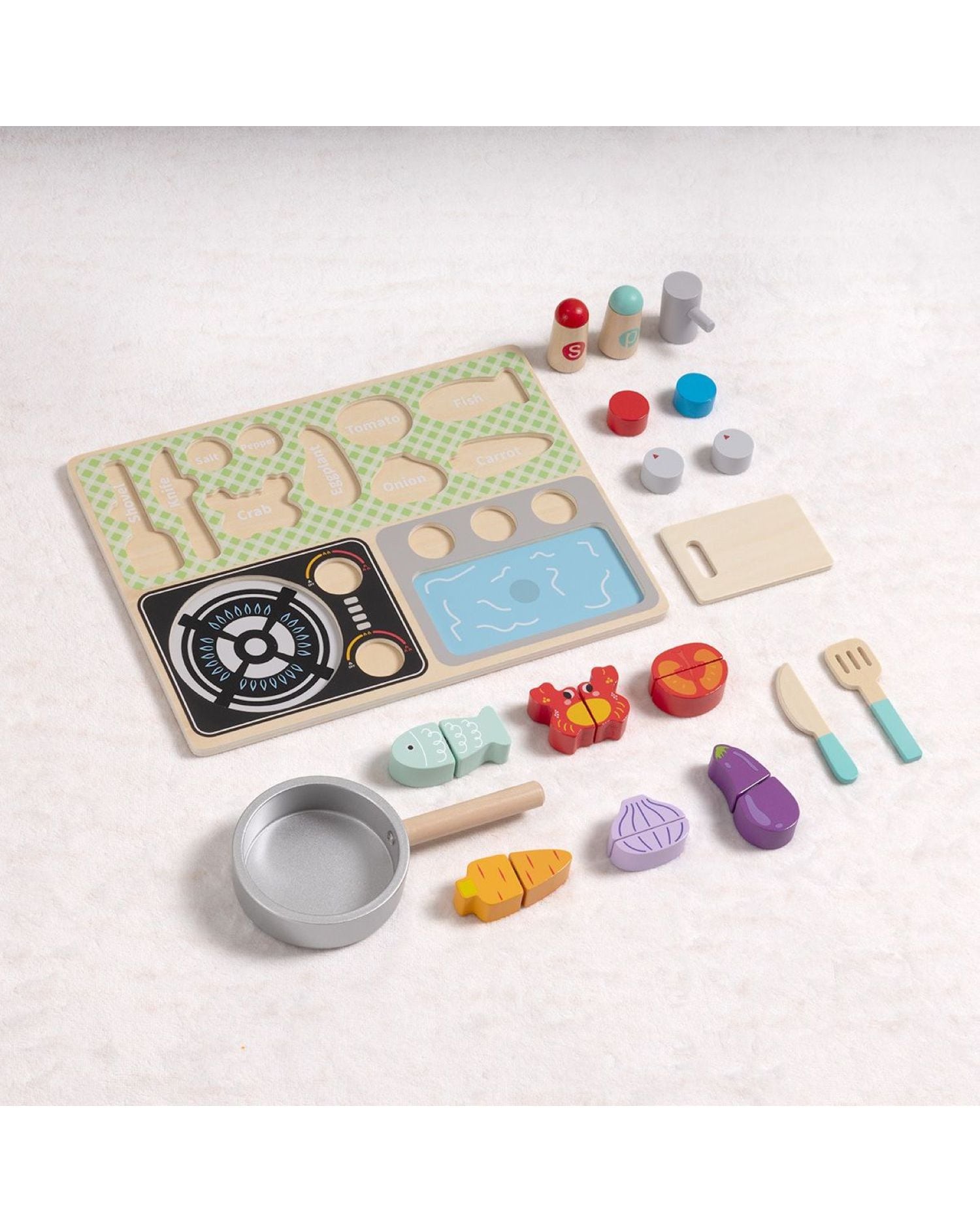 Wooden Kitchen Play Set