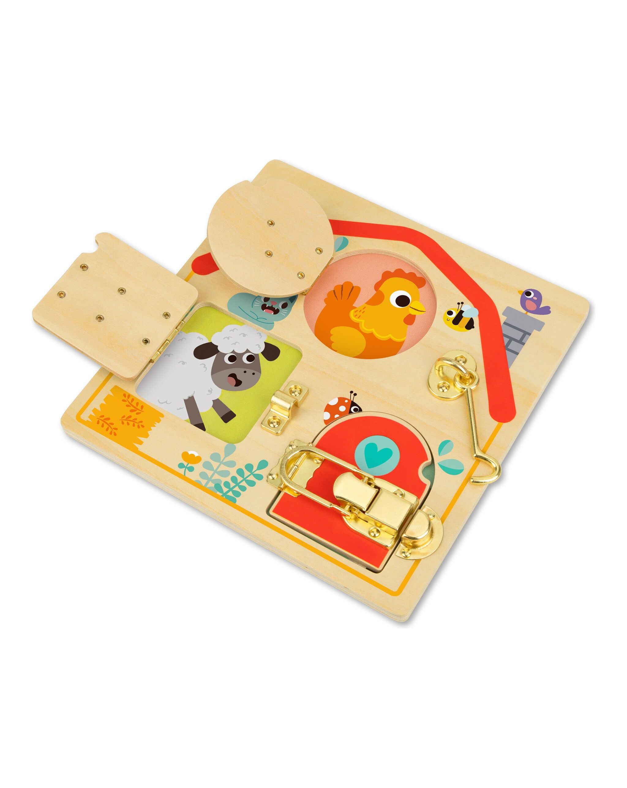 Wooden Latches Activity Board