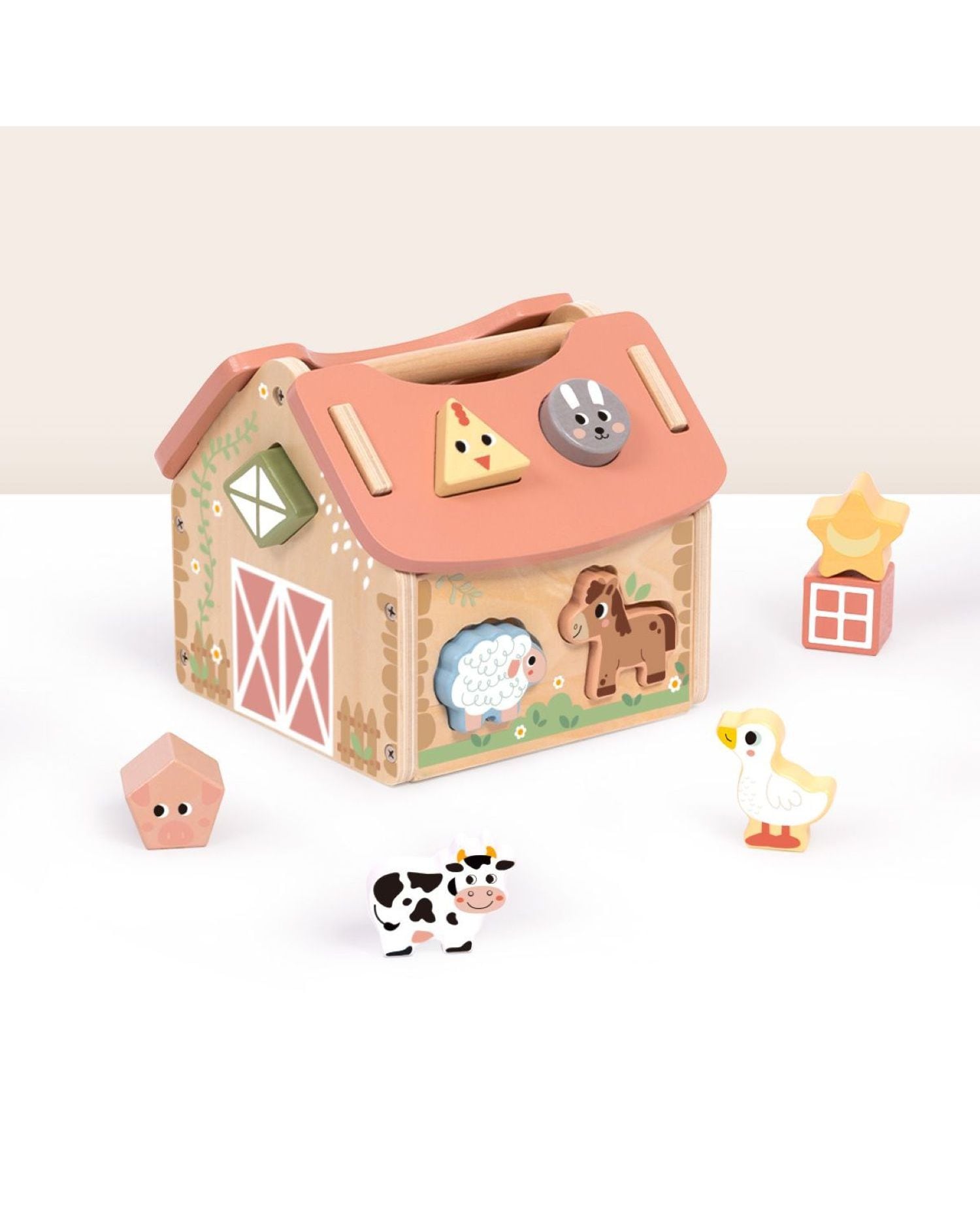 Wooden Shape Sorter Barn