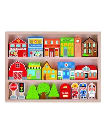 Wooden Town Play Set