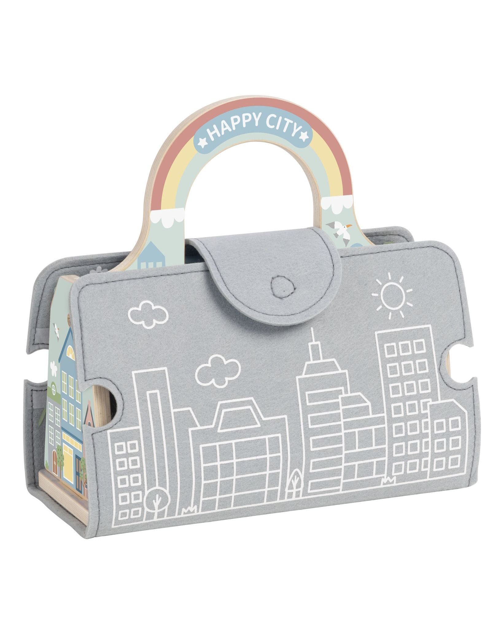 Wooden and Felt City Play Set