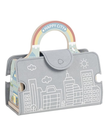 Wooden and Felt City Play Set