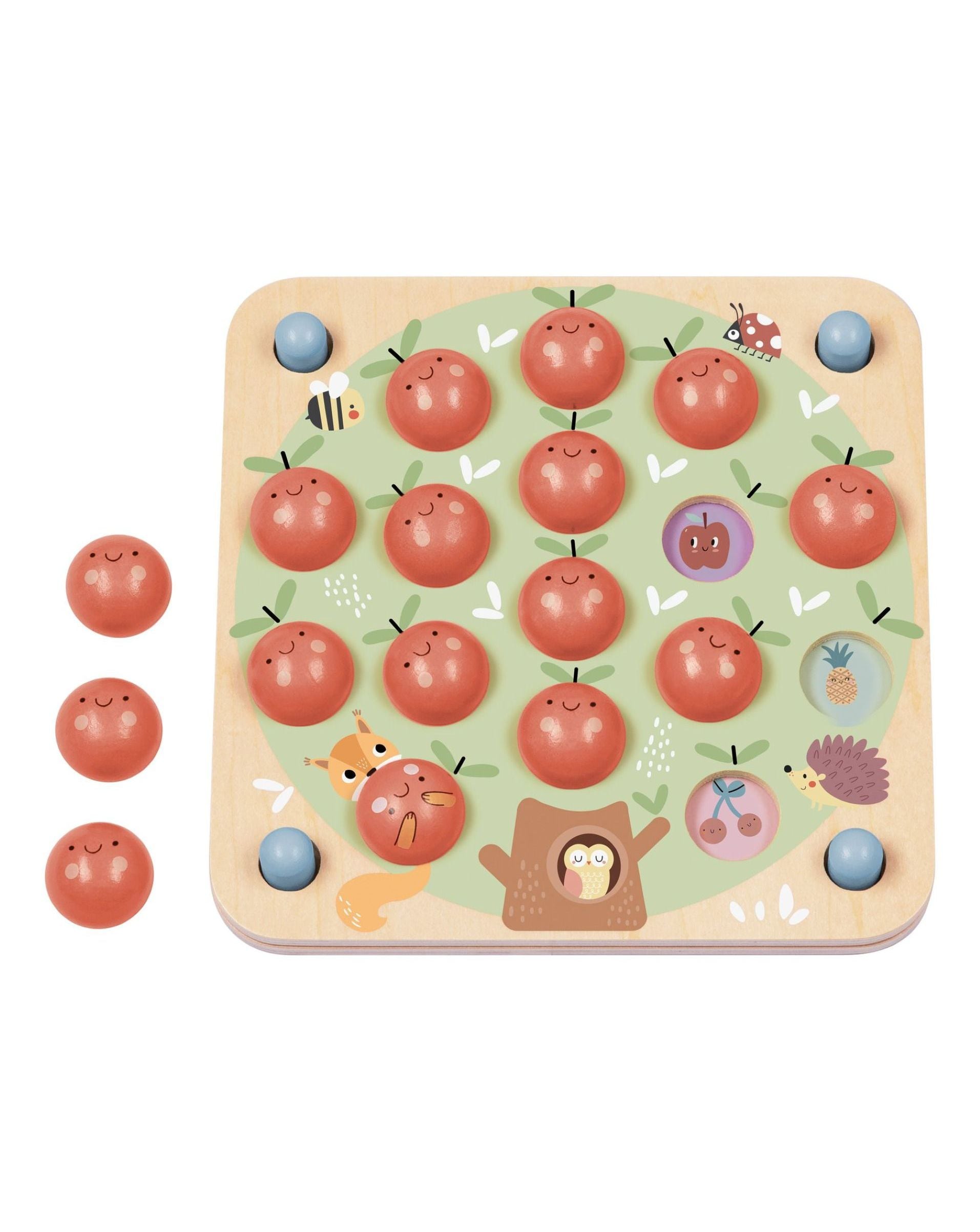 Wooden Memory Game - Apple