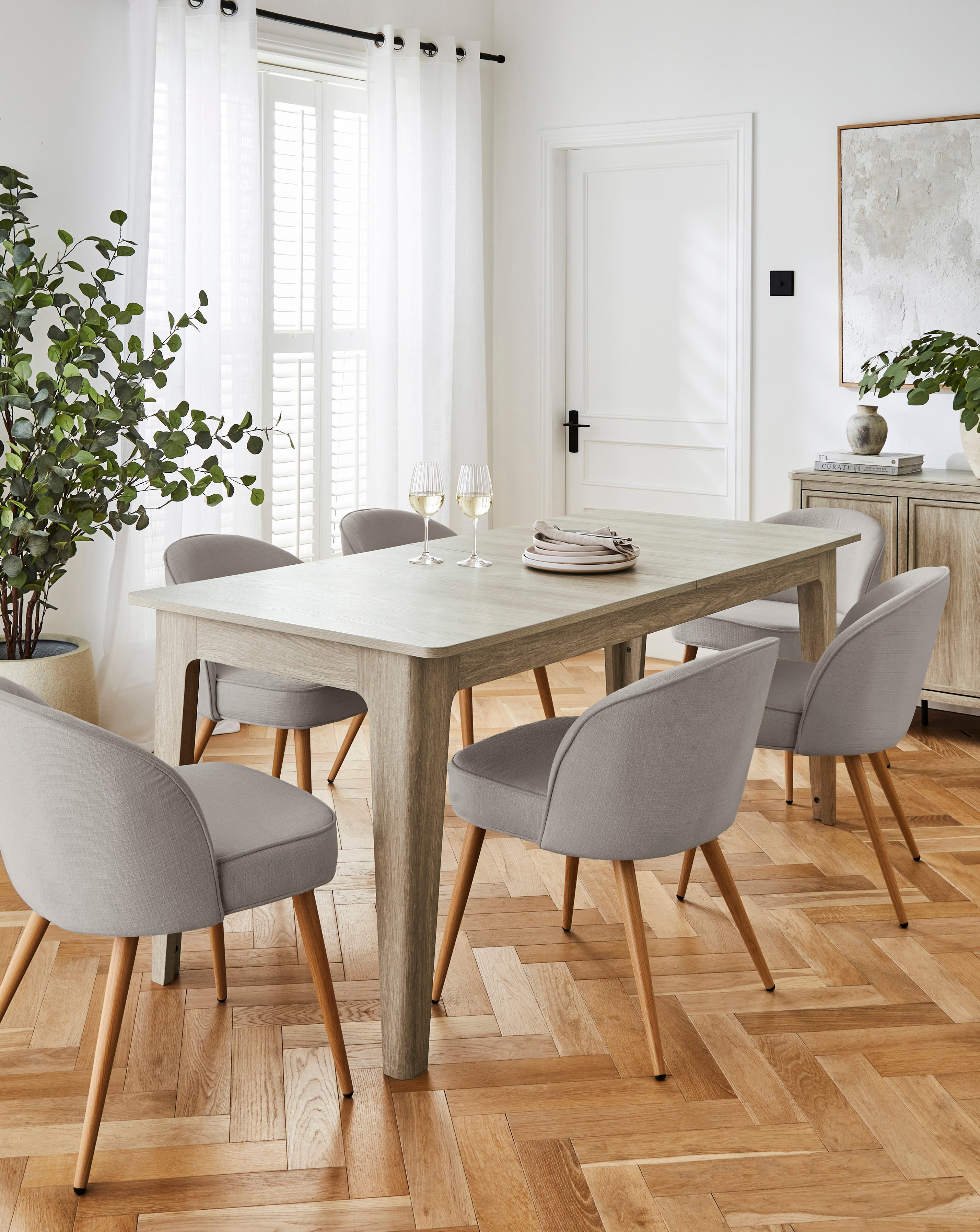 Charlotte Table with 6 Emilie Chairs