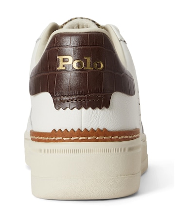 Polo Ralph Lauren Masters Court Trainers - White/Brown