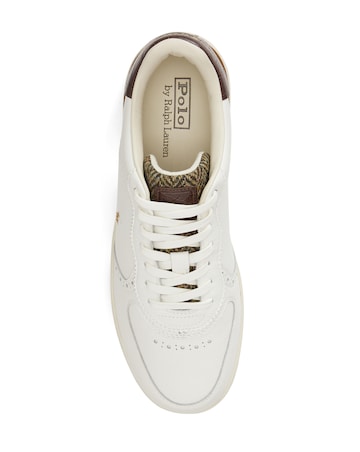 Polo Ralph Lauren Masters Court Trainers - White/Brown
