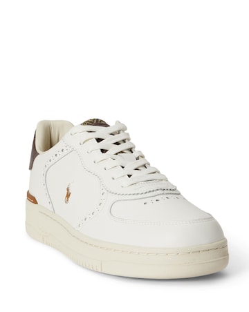 Polo Ralph Lauren Masters Court Trainers - White/Brown
