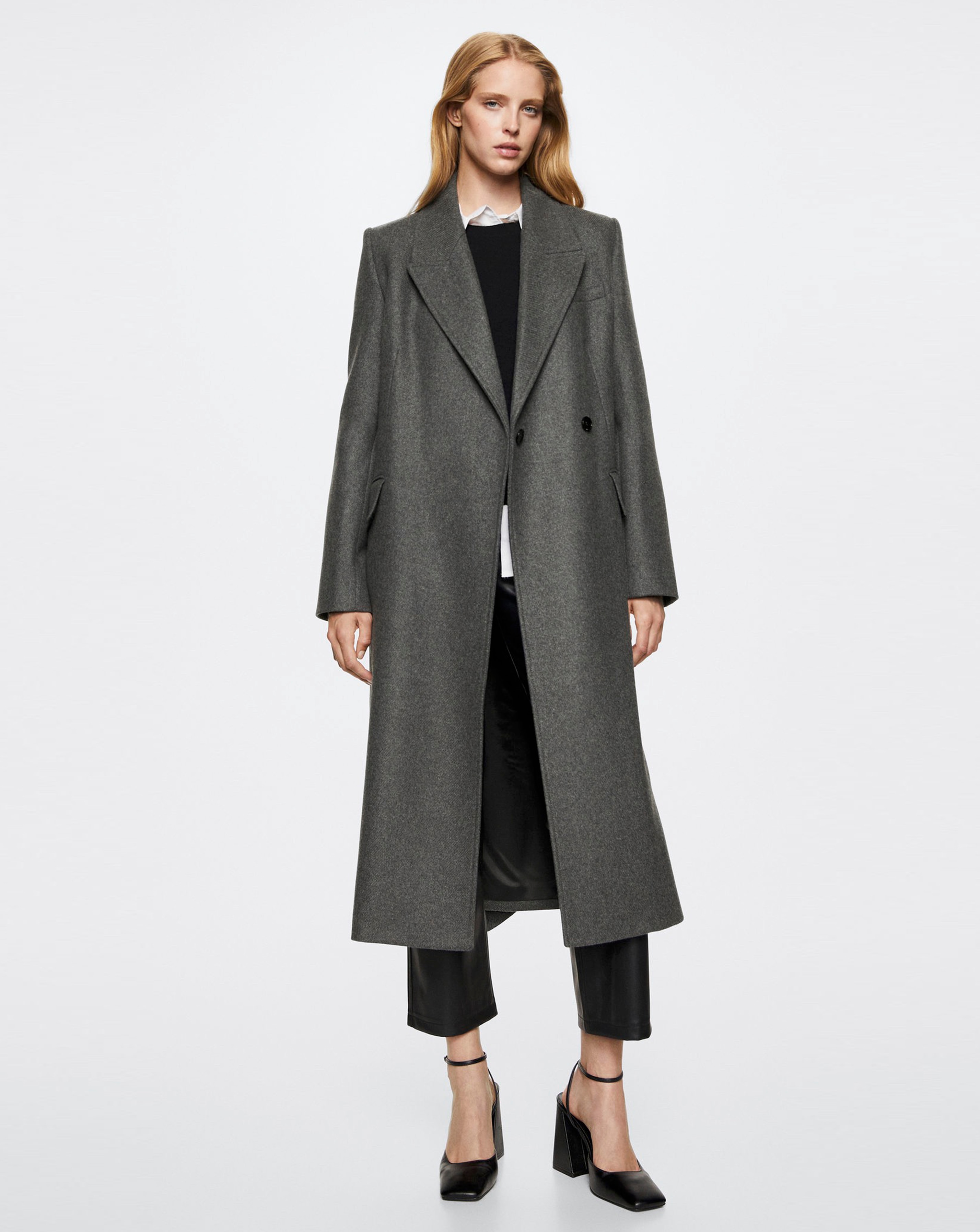 Mango Paris Lapel Collar Coat