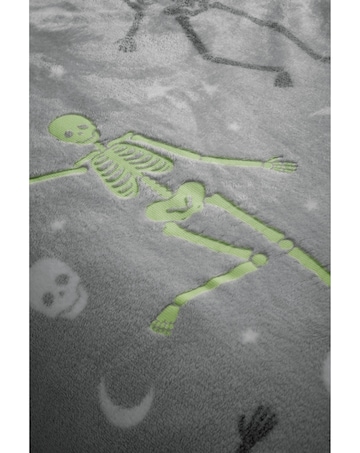 Catherine Lansfield Halloween Skeleton Glow in the Dark Duvet Cover Set