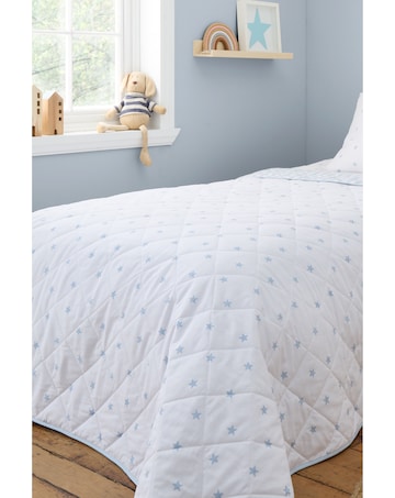 Bianca Fine Linens Mini Star & Stripes Cotton Reversible Bedspread