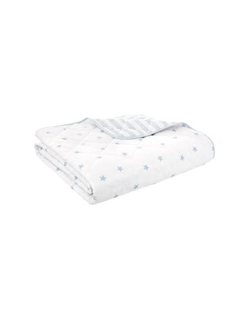 Bianca Fine Linens Mini Star & Stripes Cotton Reversible Bedspread