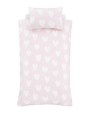 Catherine Lansfield Brushed Cotton Hearts Duvet Cover Set