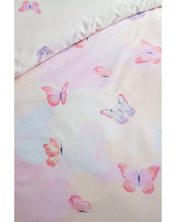 Catherine Lansfield Ombre Butterflies Reversible Duvet Cover Set
