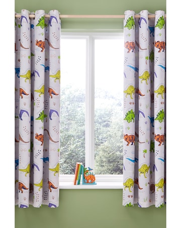 Catherine Lansfield Prehistoric Dinosaurs Two Curtain Panels