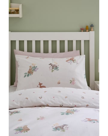 Catherine Lansfield Brushed Cotton Forest Friends Reversible Duvet Cover Set