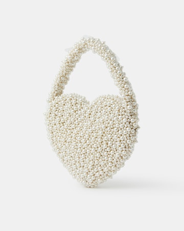 Accessorize Bridal Pearl Heart Handbag