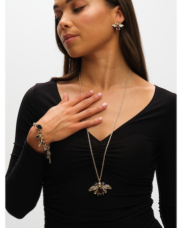 Mood Gold Twisted Rope Insect Long Pendant