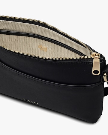 Radley Pockets Mini Top Zip EW Black Leather Shoulder Bag