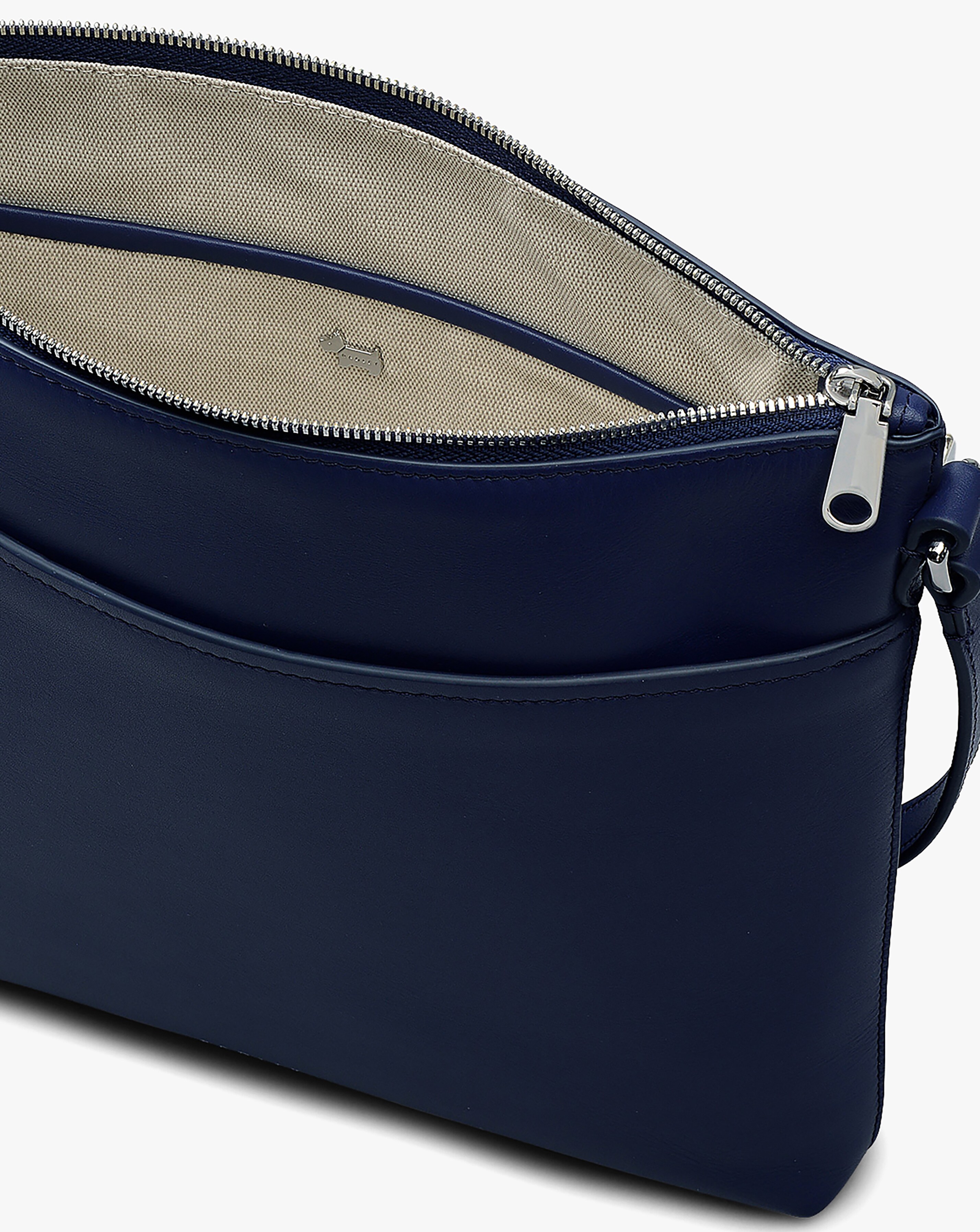 Radley Pockets Large Top Zip NS Navy Leather Cross-Body Bag