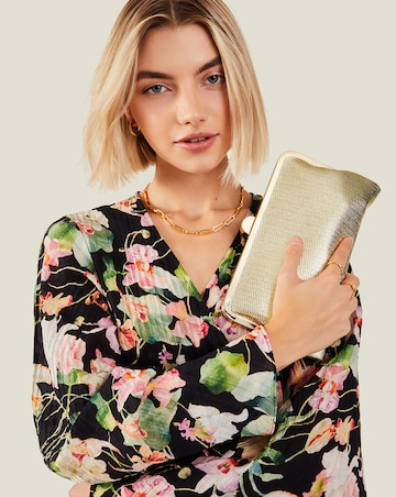 Accessorize Metallic Clutch Bag