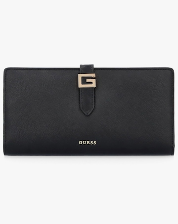 Guess Large G Logo Black Leather Wallet