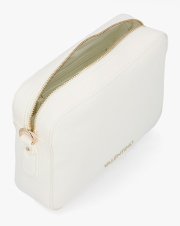 Valentino Bags Brixton II White Pebbled Camera Bag