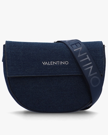 Valentino Bags Bigs Denim Navy Satchel Bag