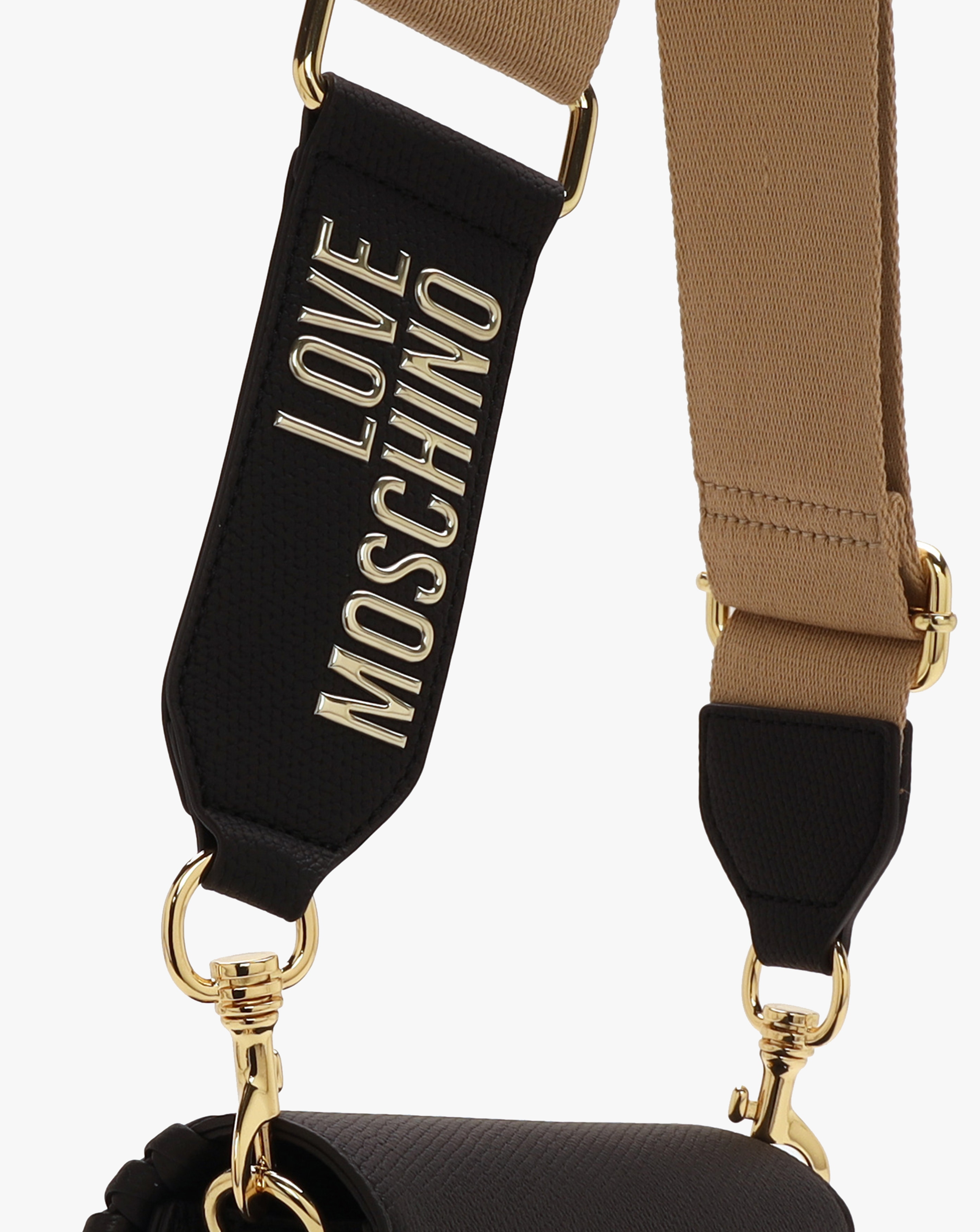 Love Moschino Whipstitch Black Cross-Body Bag | Fashion World