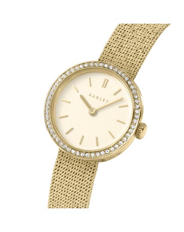 Radley Gold Plated 27mm Stone Set Mesh Watch