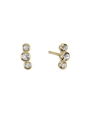 Radley Sterling Silver 18ct Gold Plated Cluster Stud Earrings