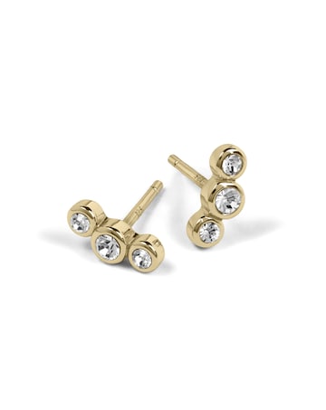 Radley Sterling Silver 18ct Gold Plated Cluster Stud Earrings