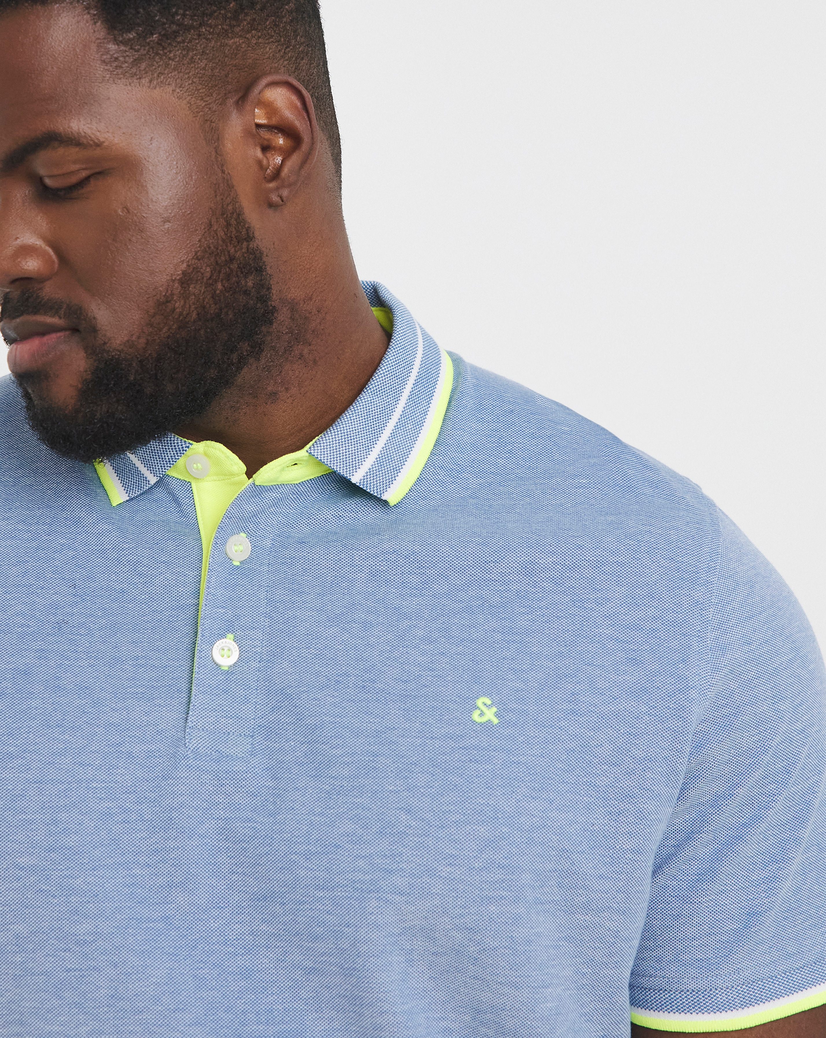Jack & Jones Paulos Tipped Polo - Blue