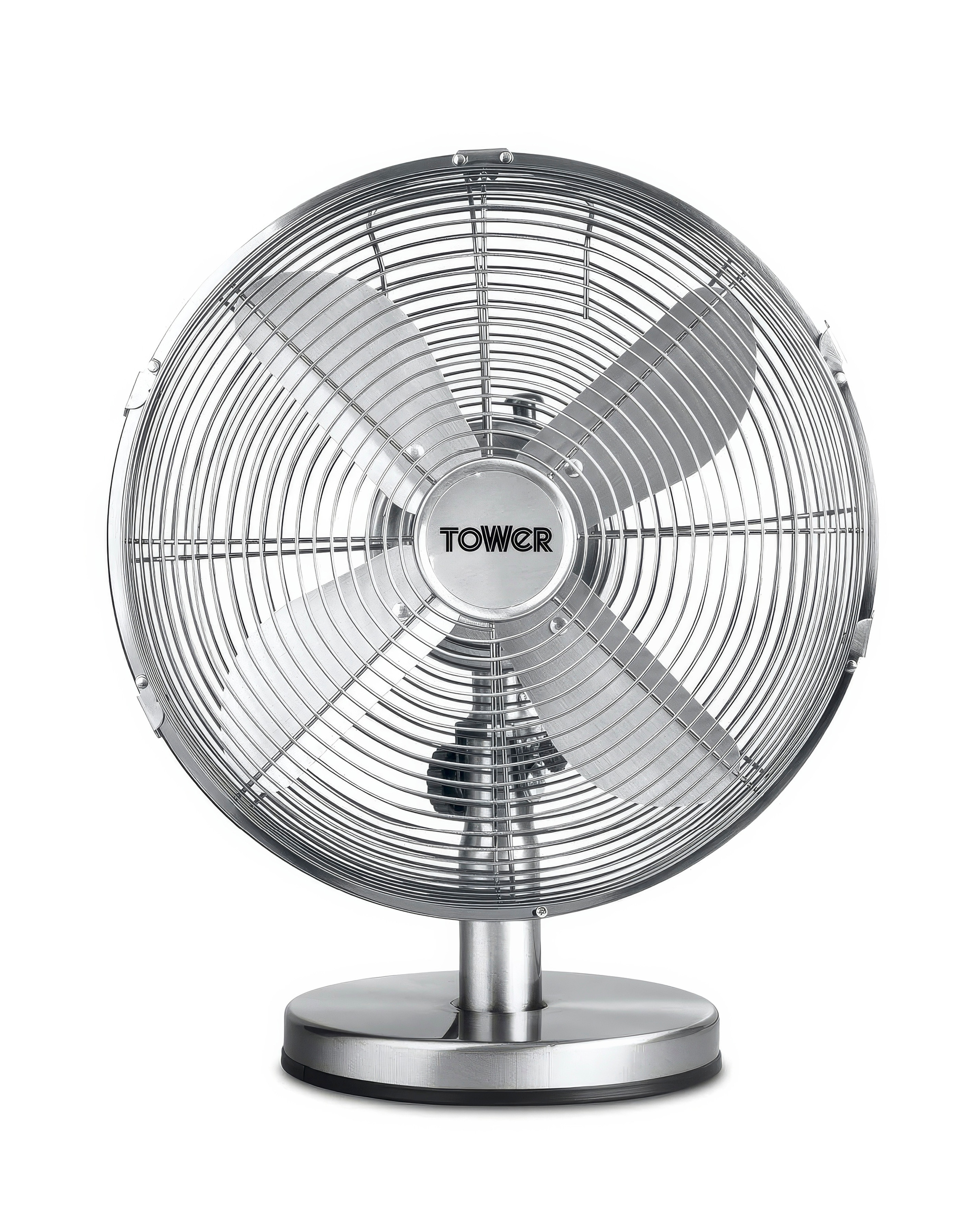Tower 12 Silver Chrome Desk Fan