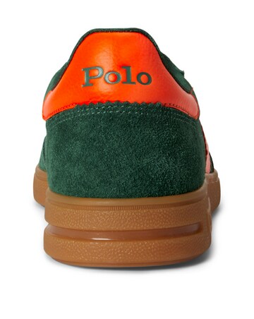 Polo Ralph Lauren Bedford Suede Trainers - Forest/Orange