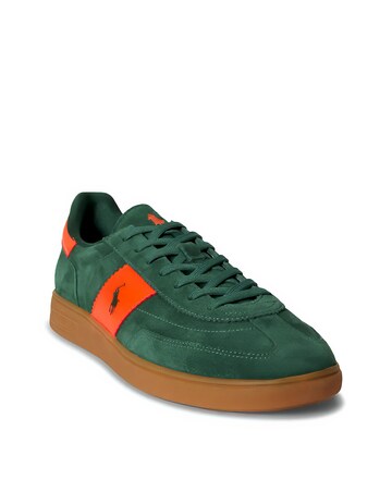 Polo Ralph Lauren Bedford Suede Trainers - Forest/Orange