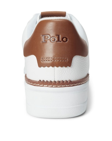Polo Ralph Lauren Masters Court Trainers - White/Tan