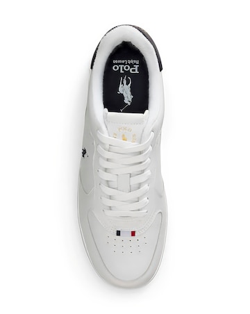 Polo Ralph Lauren Masters Court Rib Trainers - White/Navy/Red
