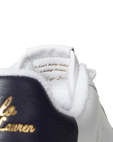 Polo Ralph Lauren Masters Court Rib Trainers - White/Navy/Red