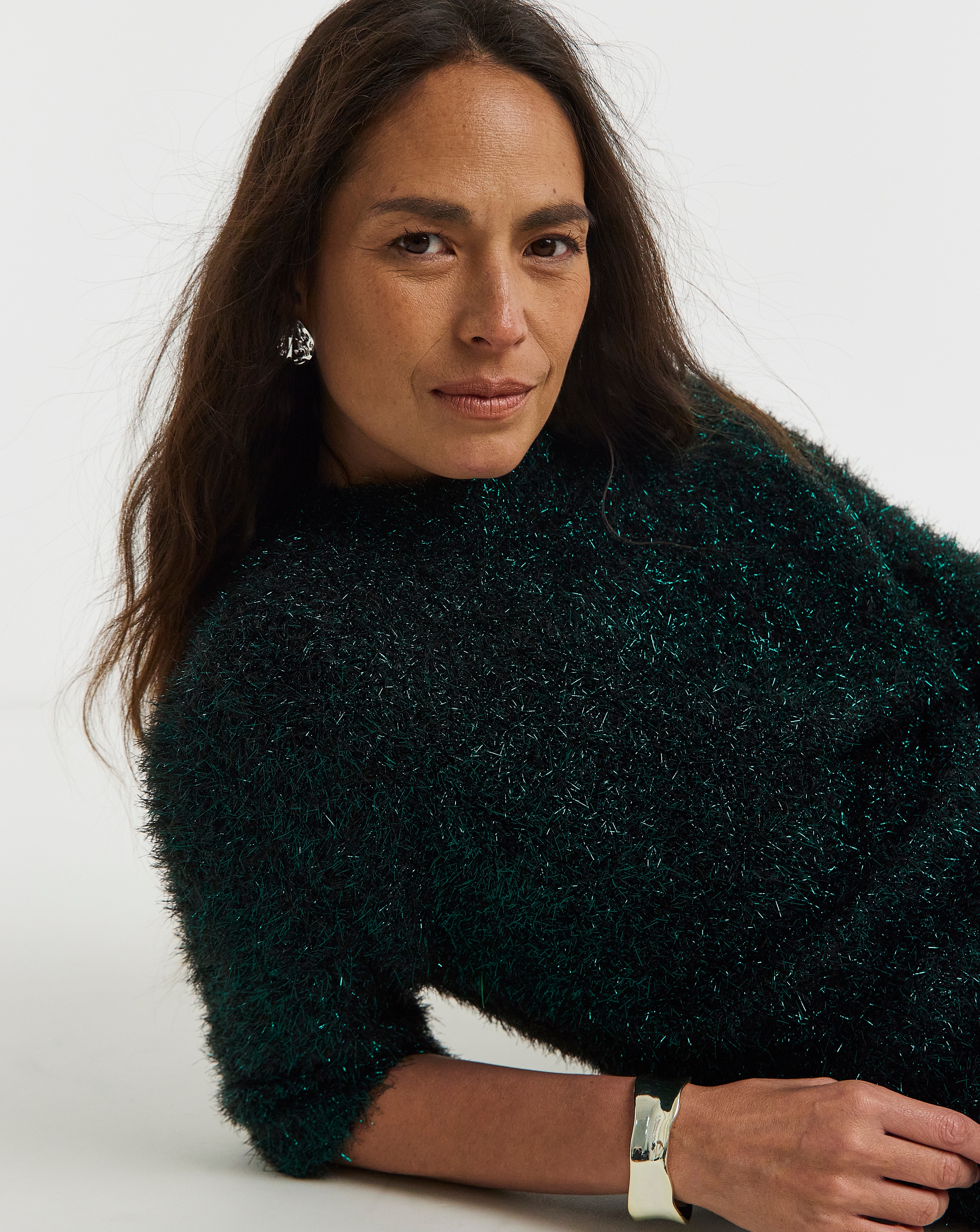 TINSEL SHORT SLEEVE JUMPER