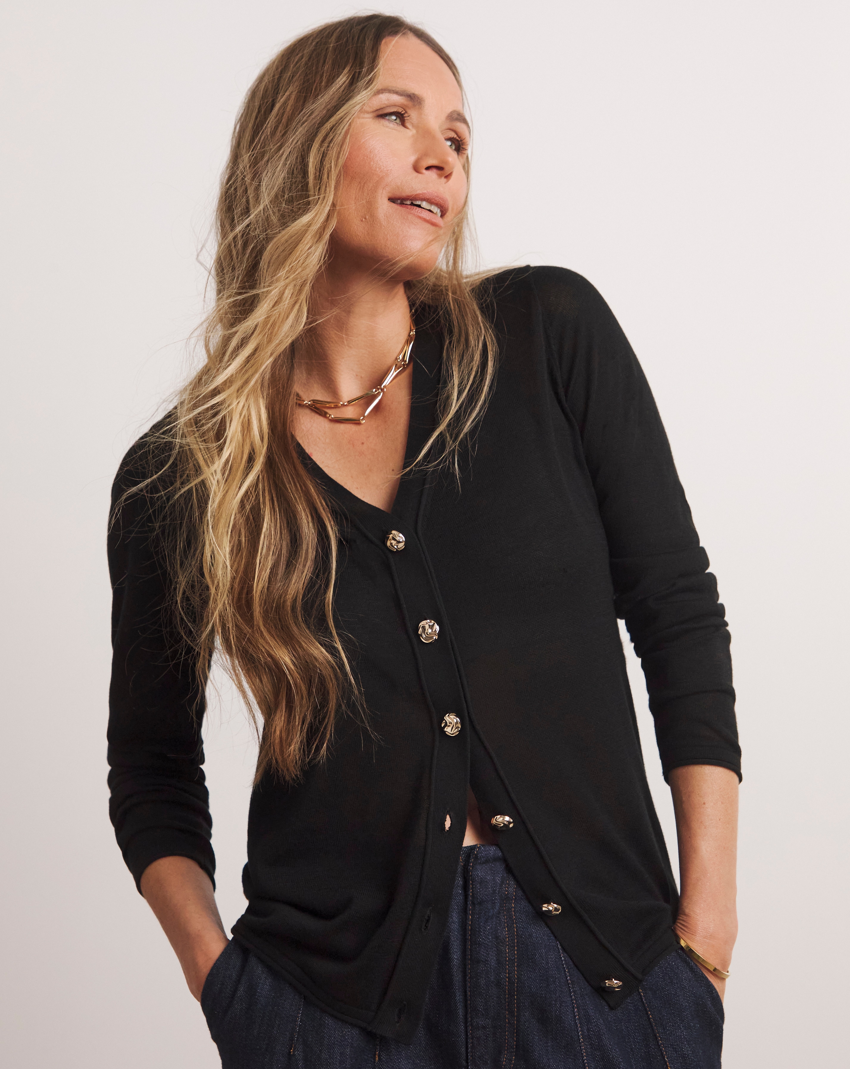 ANTHOLOGY FINE GAUGE CARDIGAN