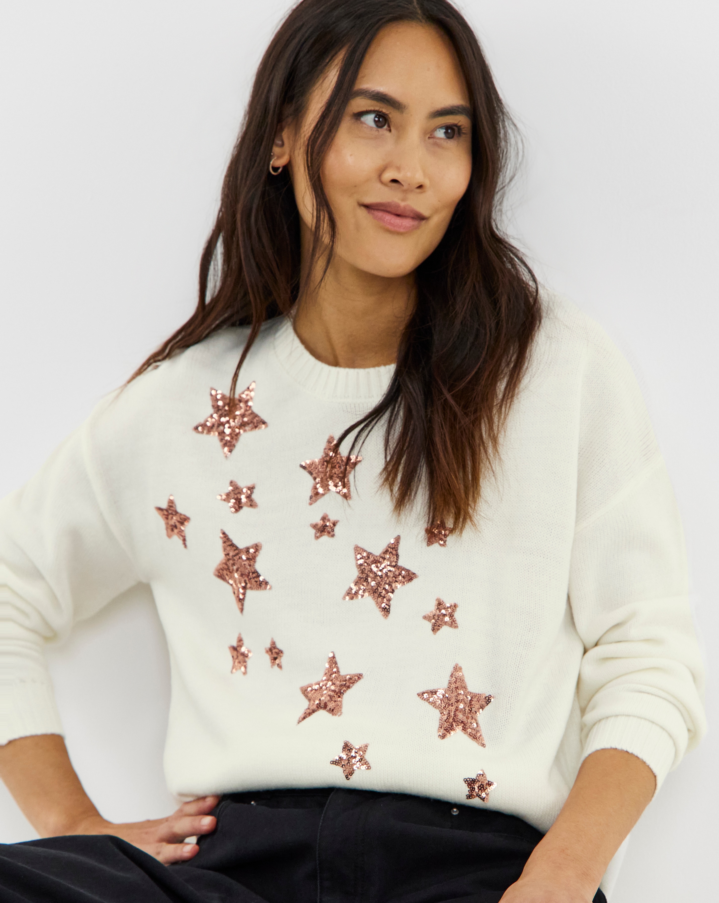 SEQUIN STAR JUMPER