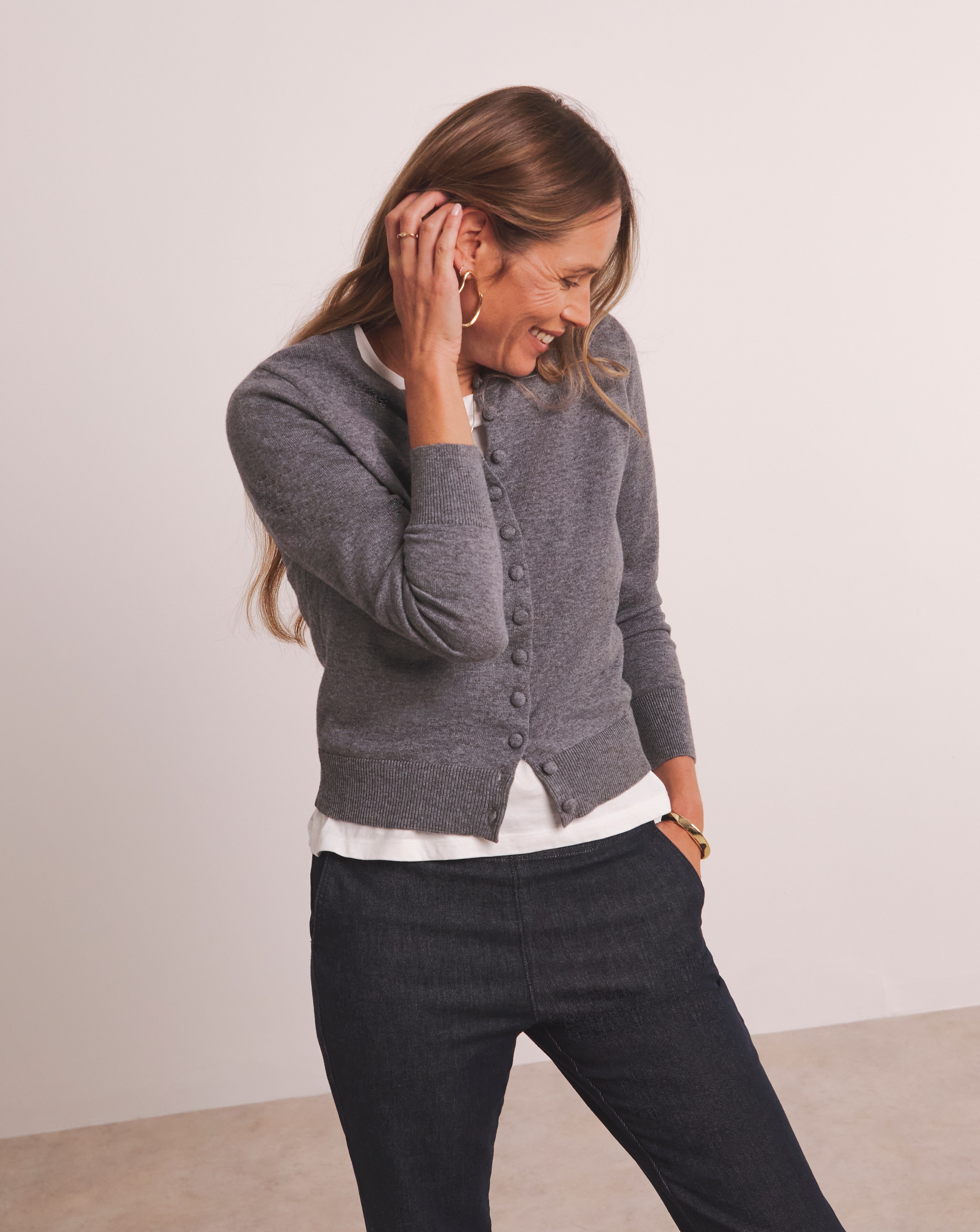 ANTHOLOGY MERINO WOOL BLEND CARDIGAN