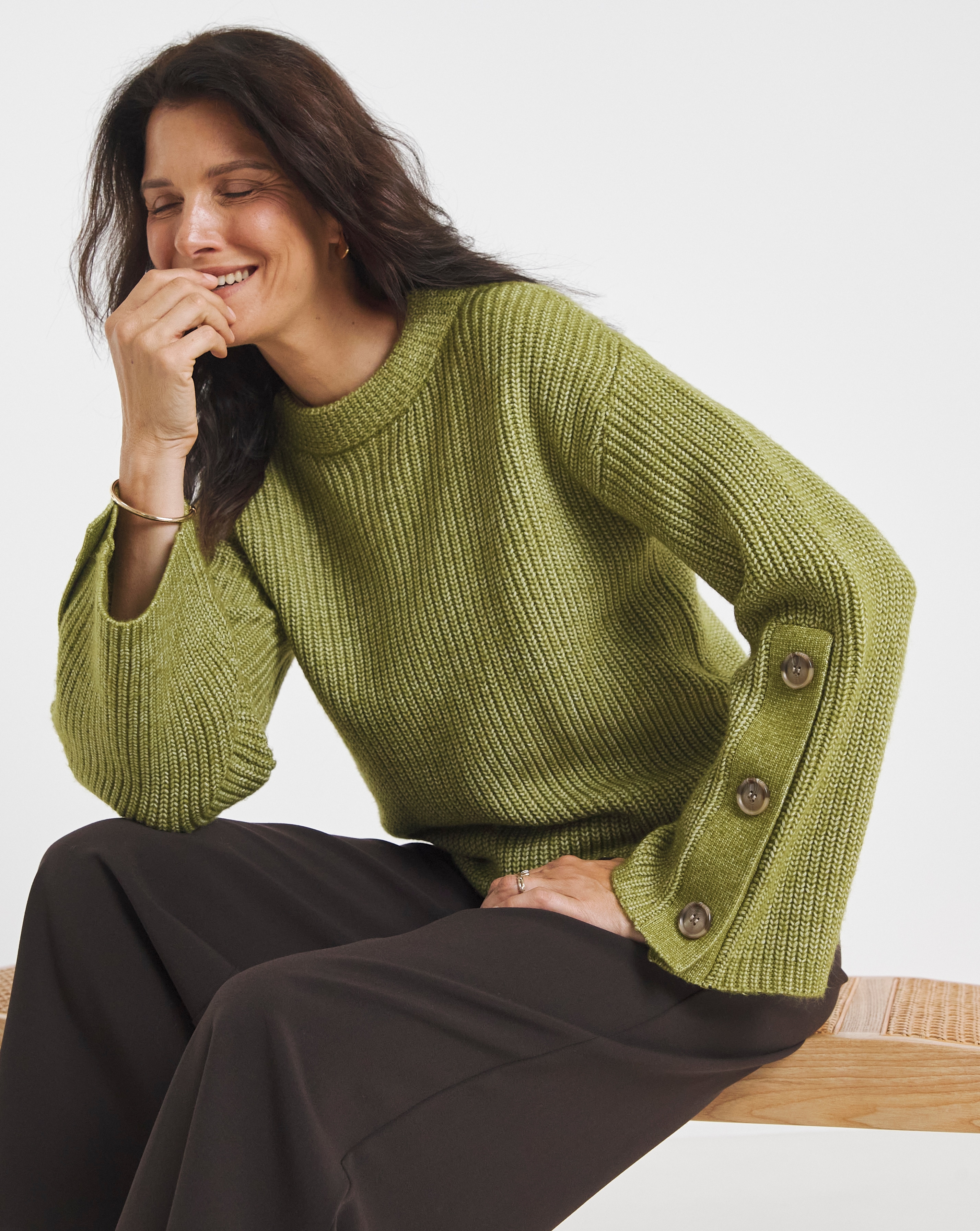 BUTTON SLEEVE JUMPER