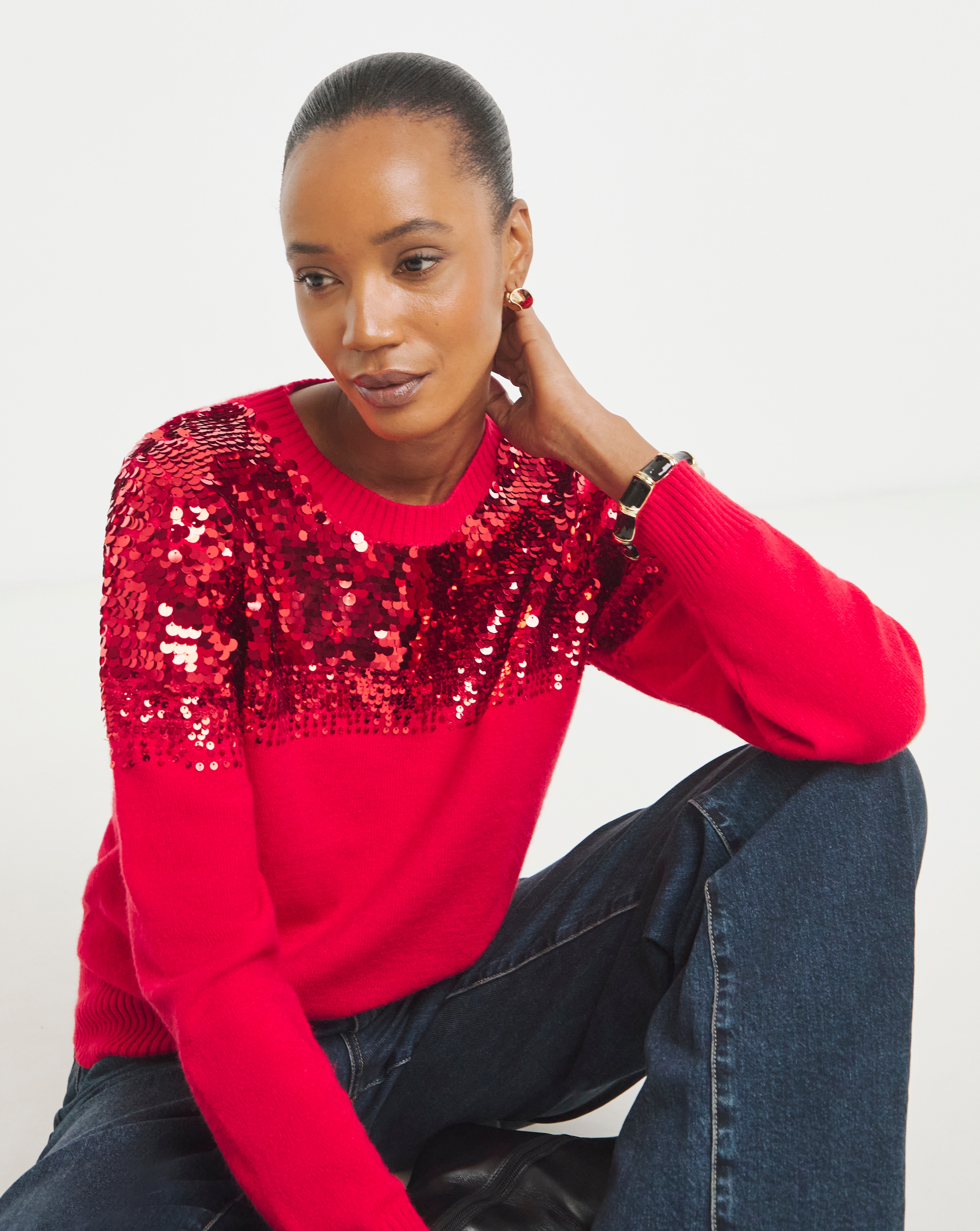 Red Sequin Jumper