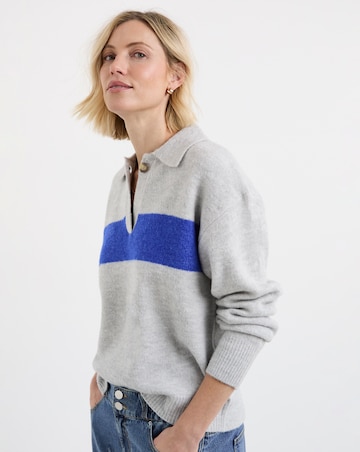 Colourblock Knitted Rugby Jumper
