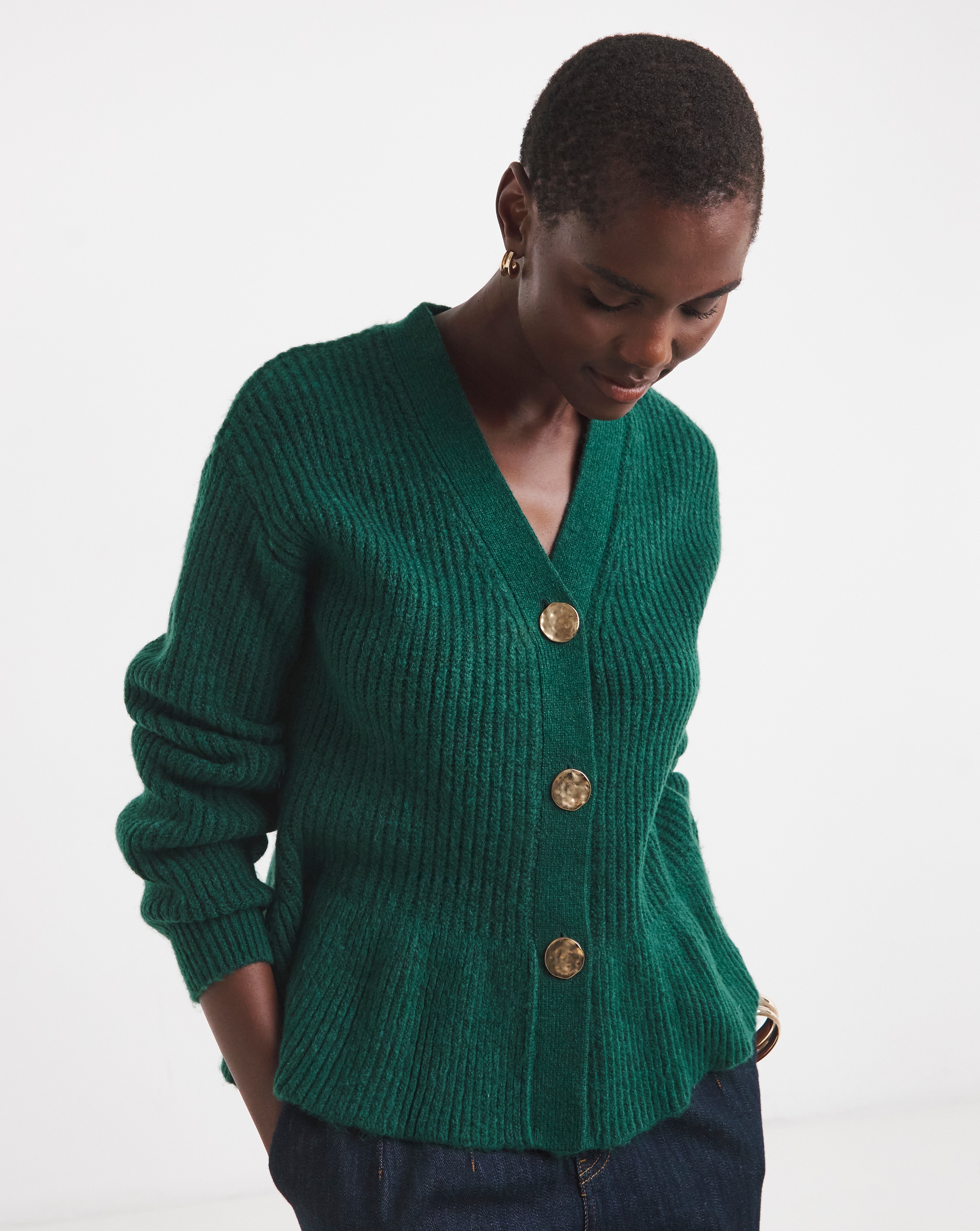 Peplum Knit Cardigan