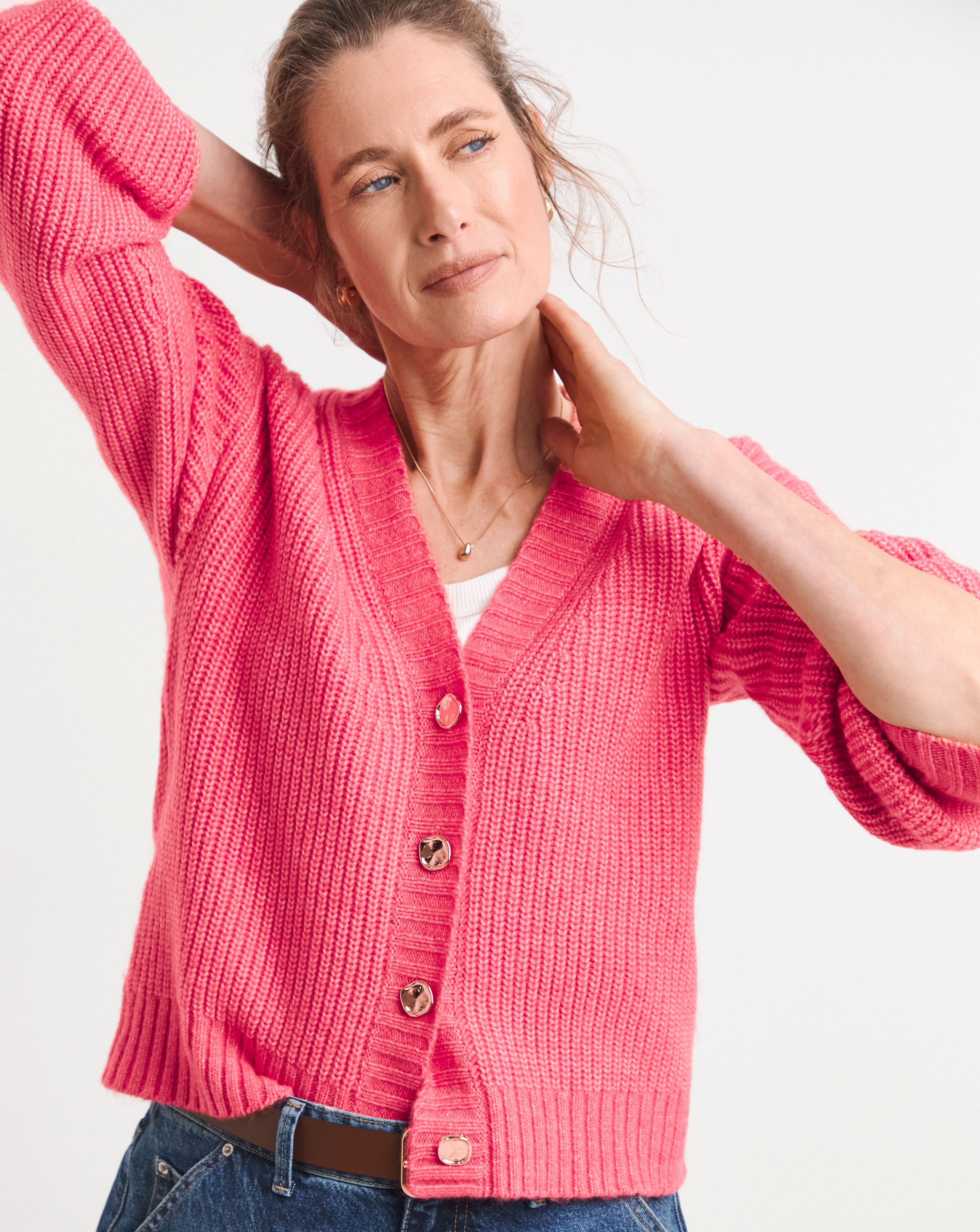 New In - Rib V Neck Cardigan